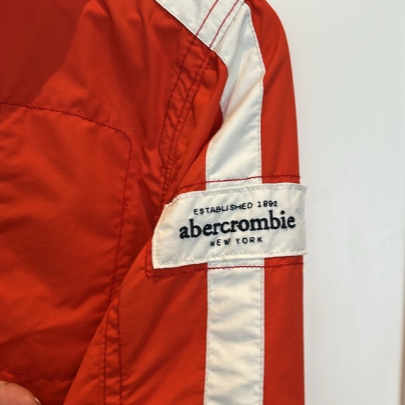 Abercrombie Saranac Lake Jacket Orange & White Jacket Kid's Size Large - Picture 7 of 17